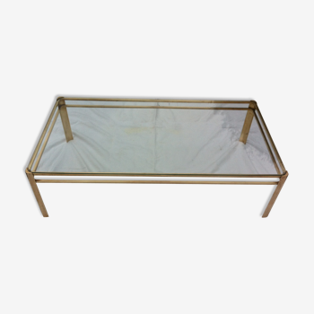 Coffee table Maison Malabert bronze & glass