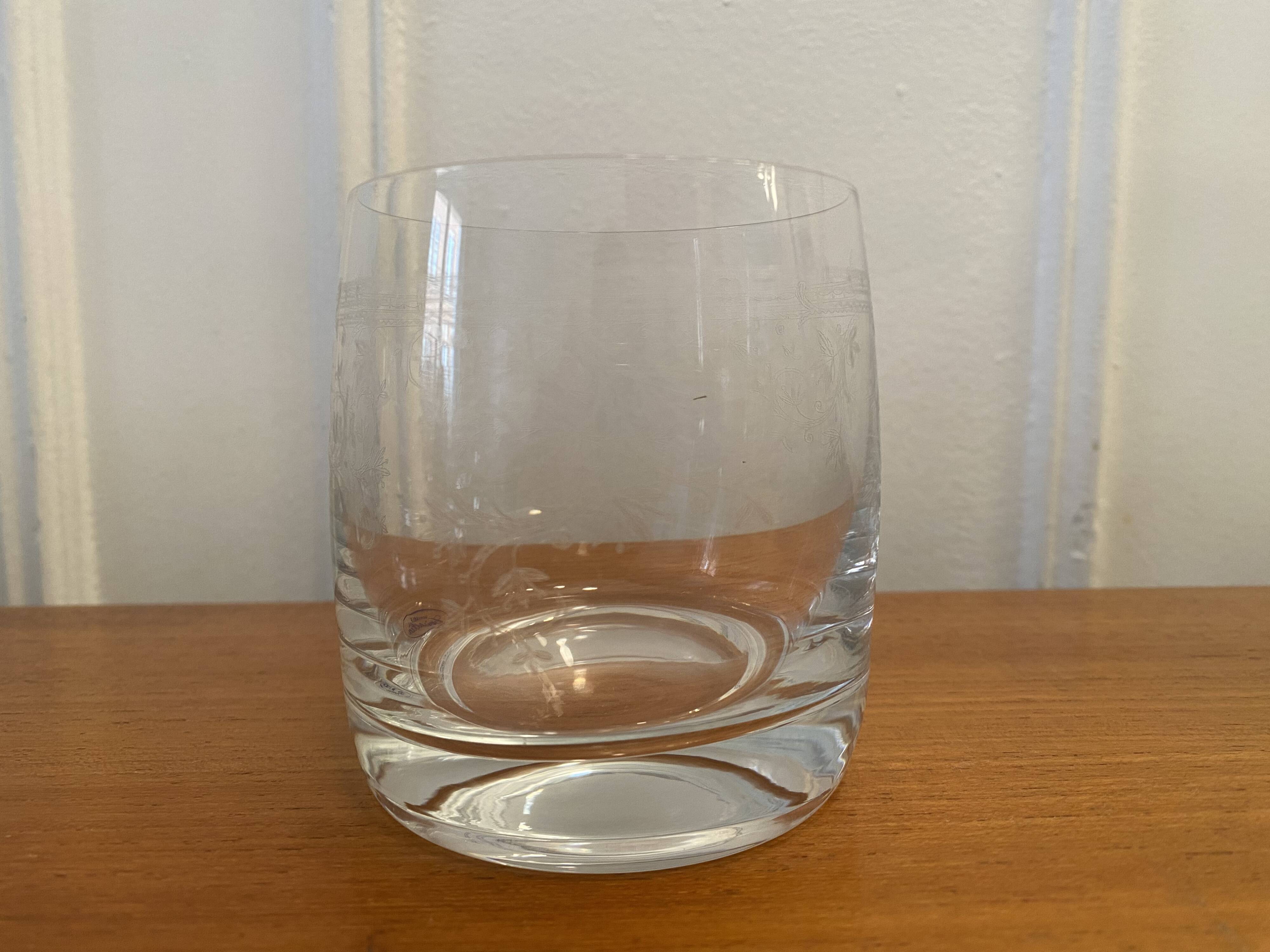 Bohemian crystal engraved glasses