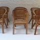 6 chaises ou fauteuils vintage en rotin