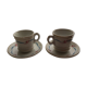 Se de 2 tasses brûlots 19me porcelaine blanche