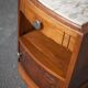 Bedside table, wooden nightstand with marble plate, art deco furniture, vintage furniture