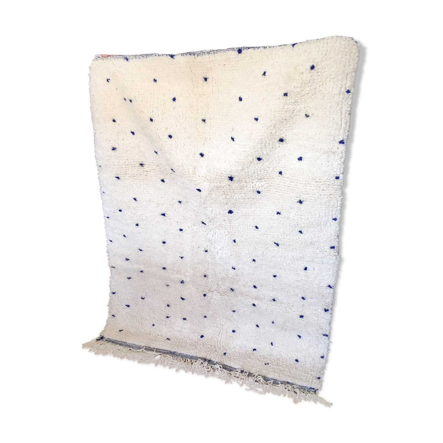 Beni ouarain carpet with blue polka dots 117x157cm