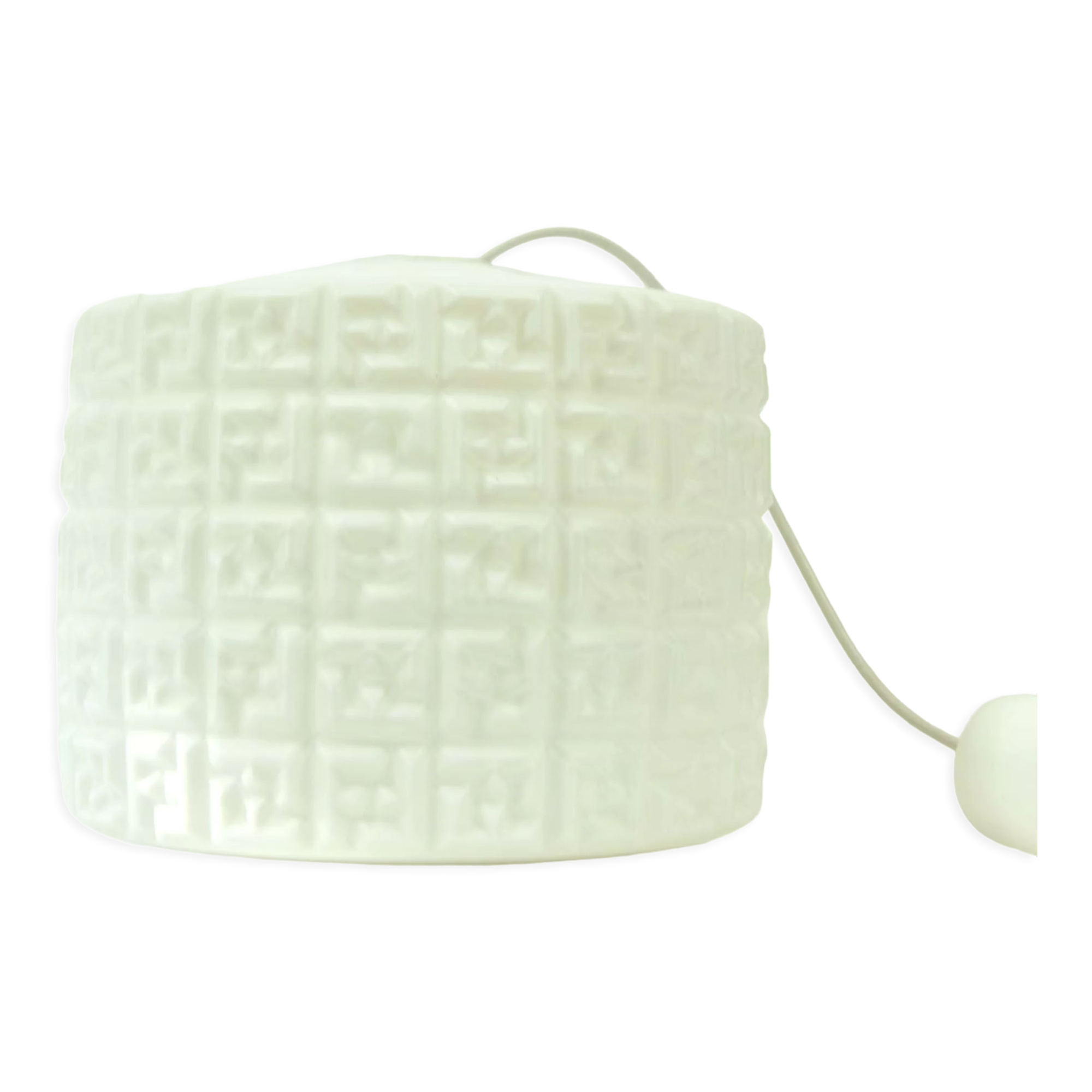 1970s white glass lamshade
