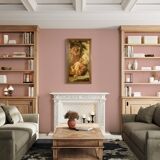 Mythological painting from 19th century, the bath of Venus