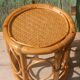 Vintage decorative support in bamboo and rattan