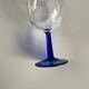 6 glasses 13 cm wine ARC France vintage foot blue stem