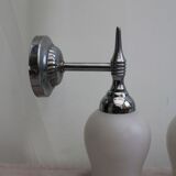 Pair of porcelain wall lamps