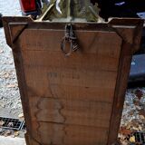 Large mirror old dore stucco on wood 74x120cm