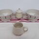 Set of 2 Basque bowls with sugar bowl and milk jug