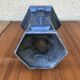 Old pot art deco plants fonte enamel blue