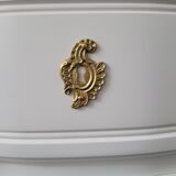 Commode style Louis XV, blanc et doré