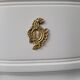 Louis XV style chest of drawers, white and gold