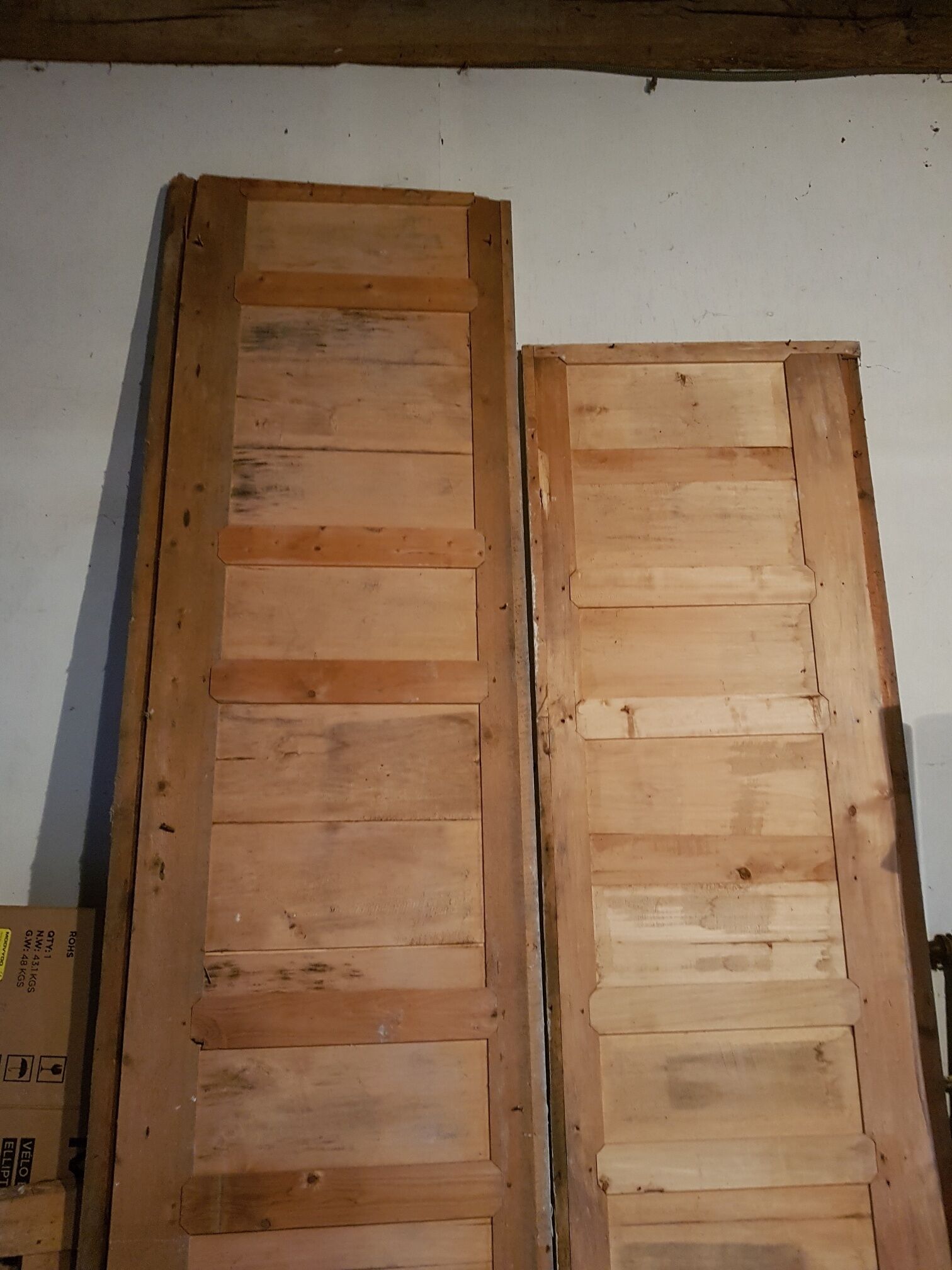 Lot de 3 boiseries murales de soubassement XIXème