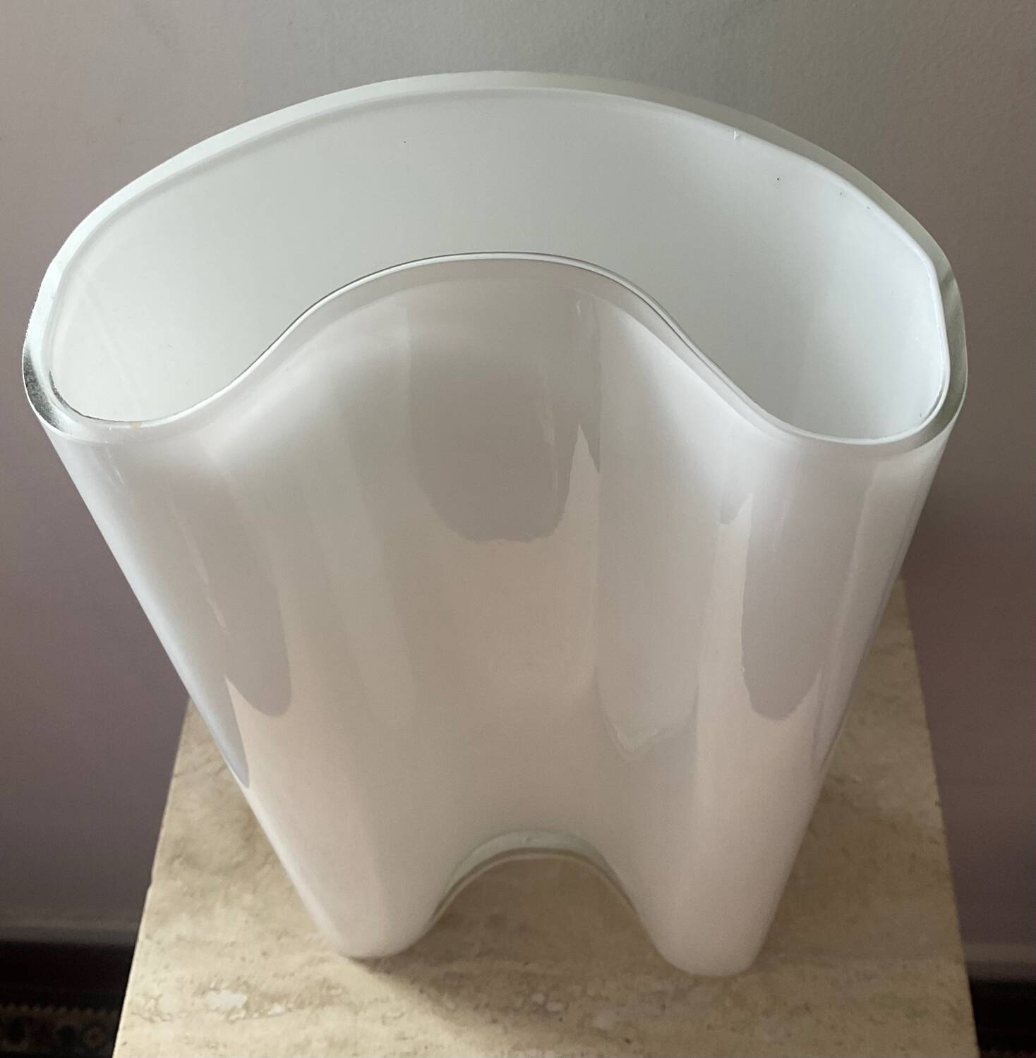 Vintage organic glass paste vase