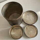 Set of 2 old weathered metal boxes