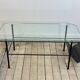 Table basse en métal et verre gérard guermomprez 1956