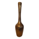 Large brass vase – sculptural piece – geometric decor – 64.5 cm