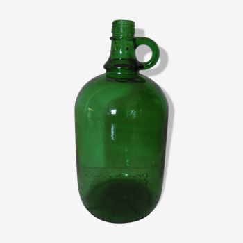 Cylinder glass handle a transparent color dark green