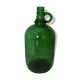 Cylinder glass handle a transparent color dark green