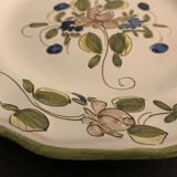 3 sweet pea plates, Samadet earthenware, 18th century