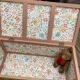 Beautifully restyled compact ethnic bohemian chest of drawers.