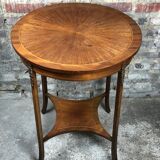 Louis XVI style side table in rosewood veneer decorated bronze