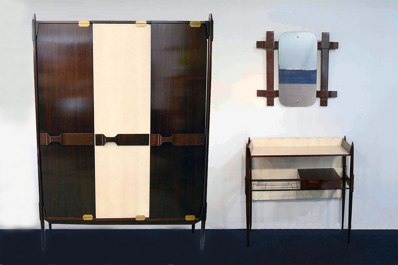 Armoire en bois, Italie, 1950