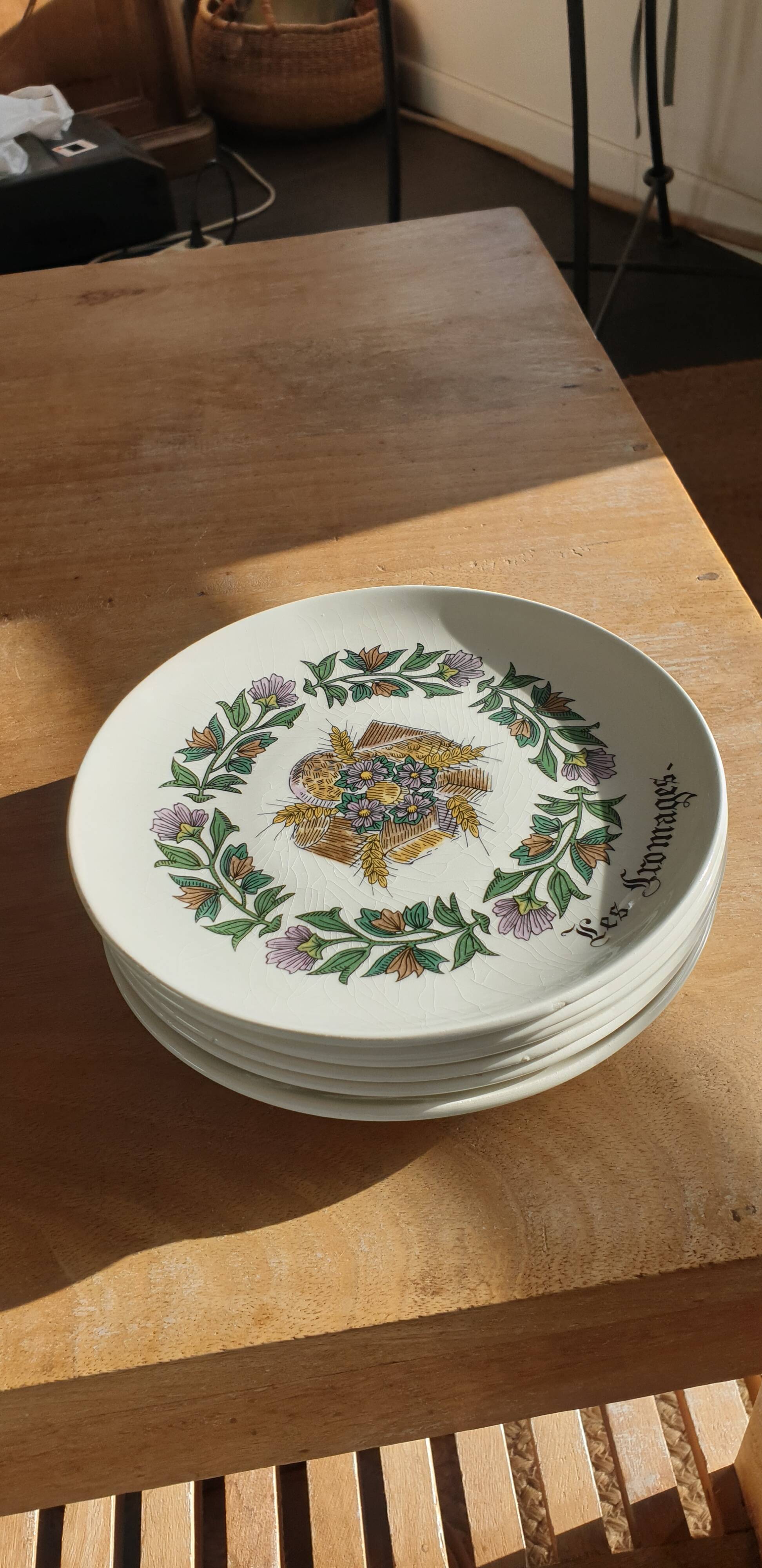 Cheese service in gien pottery (sold as a set)