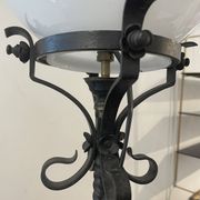 Art Nouveau lamp in wrought iron