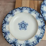 Set of 2 deep plates in ironstone Jules Vieillard Bordeaux – Rouen