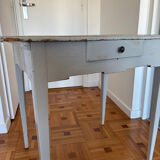 Gray farmhouse table with 1 drawer