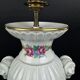 Raynaud Limoges lamp base in porcelain, paradise birds