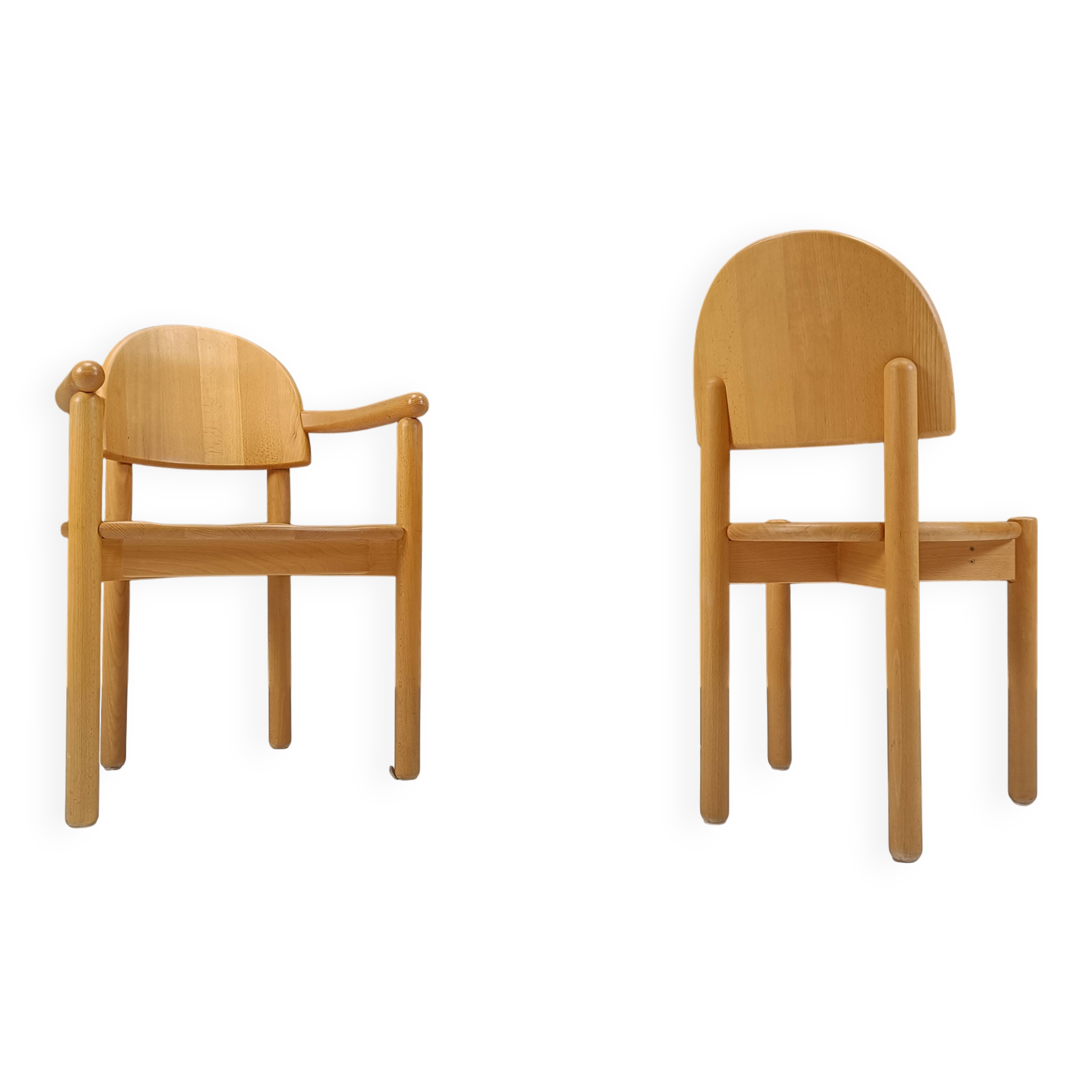 Rainer Daumiller pine wood dining chairs for Hirtshals Savvaerk set of 6, 1
