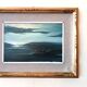 Marine painting oil on panel lake view - 1962
