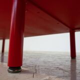 Buffet moderne laqué rouge du milieu du siècle, Italie, années 1970