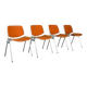 DSC 106 chair in orange by Giancarlo Piretti for Castelli, 1970s.