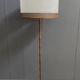 Bamboo-look floor lamp with large white shade
