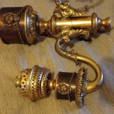 Wall light with lights and lion heads