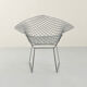 Diamond armchair chromed by Harry Bertoia for Knoll, 1990