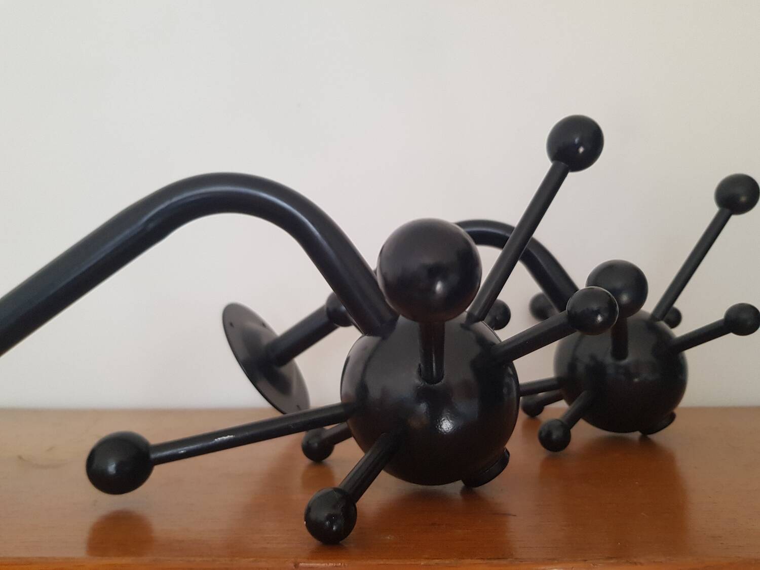 Set of 2 black Sputnik coat racks