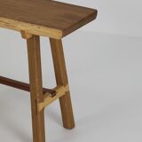 Contemporary handcrafted stool in solid oak and ash wood