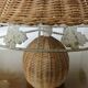 Pair of rattan lamps, 1980s