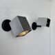 Pair of vintage adjustable wall lights, chrome-plated metal, France, 1970