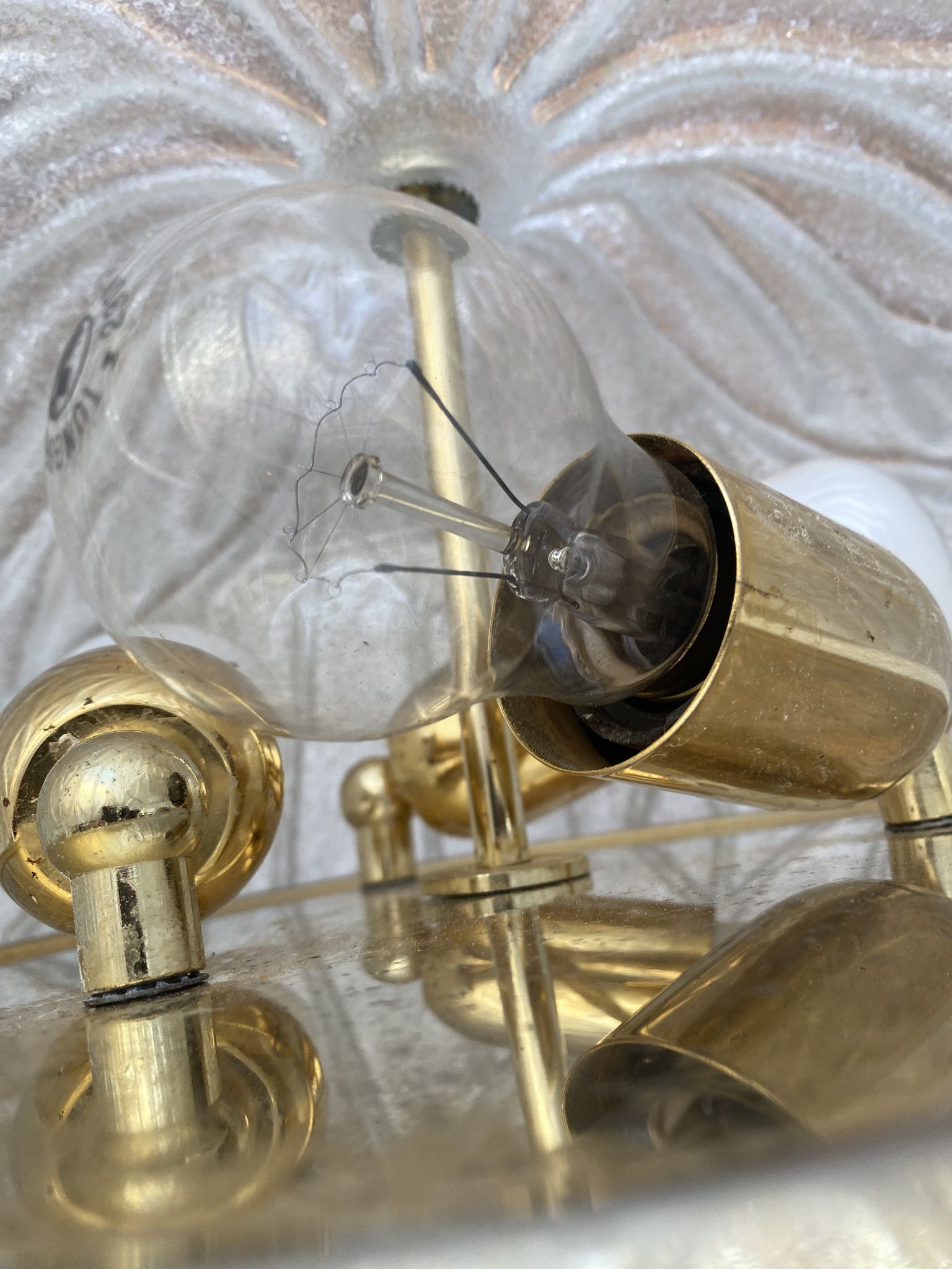 Suspension fleur murano, années 70