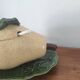 Vintage barbotine pear compotier