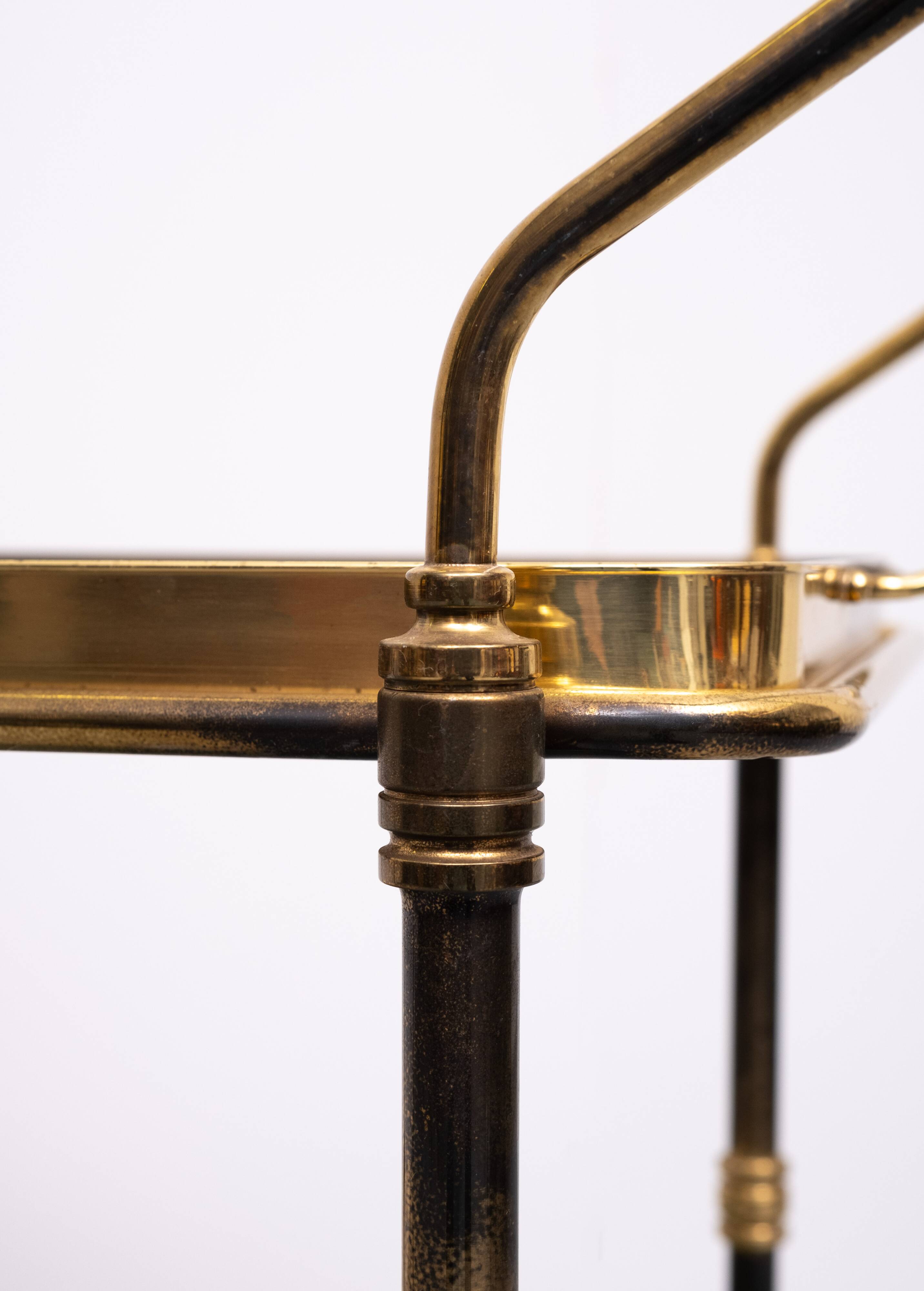 Stunning Brass Bar Trolley 1950s France