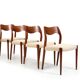 Set of Four Chairs by Niels Otto Møller Model No.71