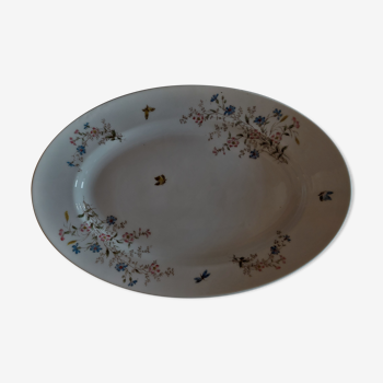 Plat de service ovale porcelaine de Limoges Haviland Morel CFH GDM 1900