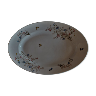 Plat de service ovale porcelaine de Limoges Haviland Morel CFH GDM 1900