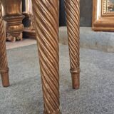 Golden wooden piano stool